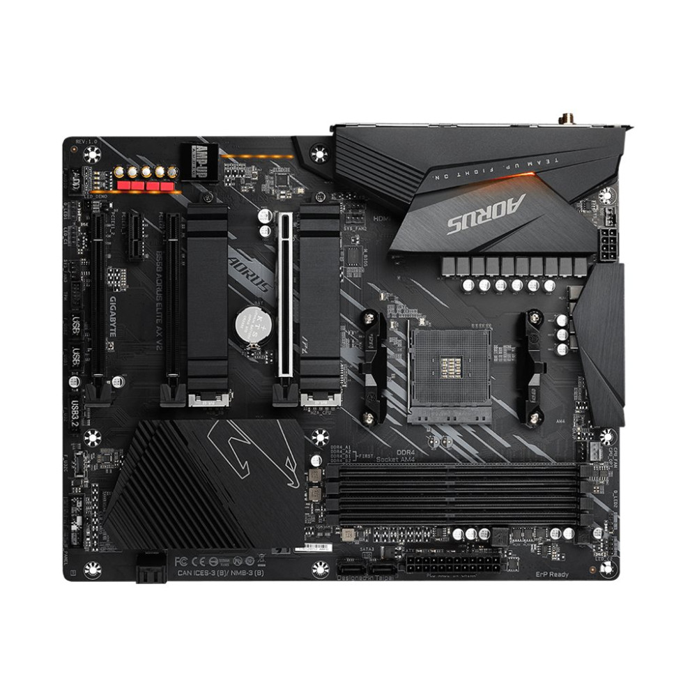 Produktbild för Gigabyte B550 AORUS ELITE AX - 1.0 - moderkort - ATX - Socket AM4 - AMD B550