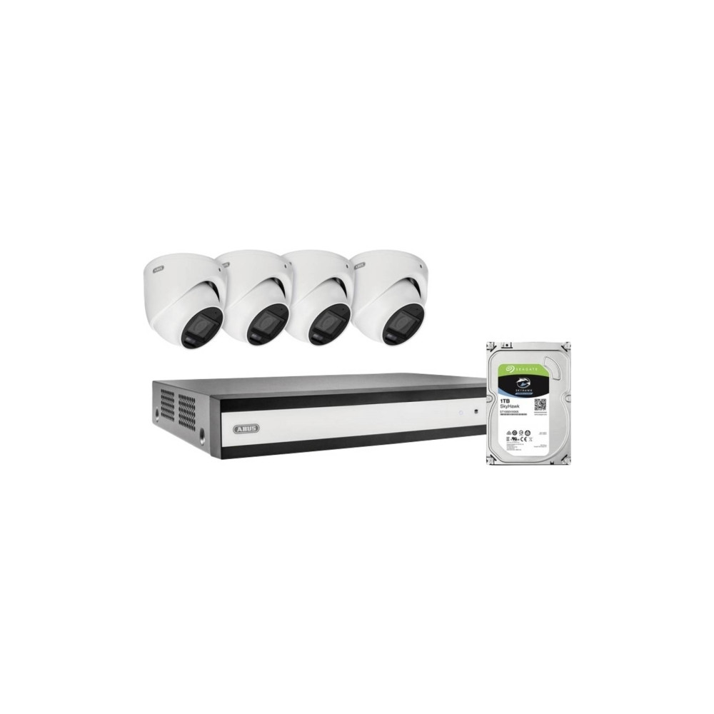 Produktbild för ABUS Security-Center TVVR33843D komplett set med 4 analoga m...