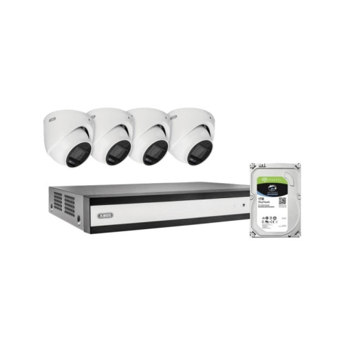 ABUS ABUS Security-Center TVVR33843D komplett set med 4 analoga m...