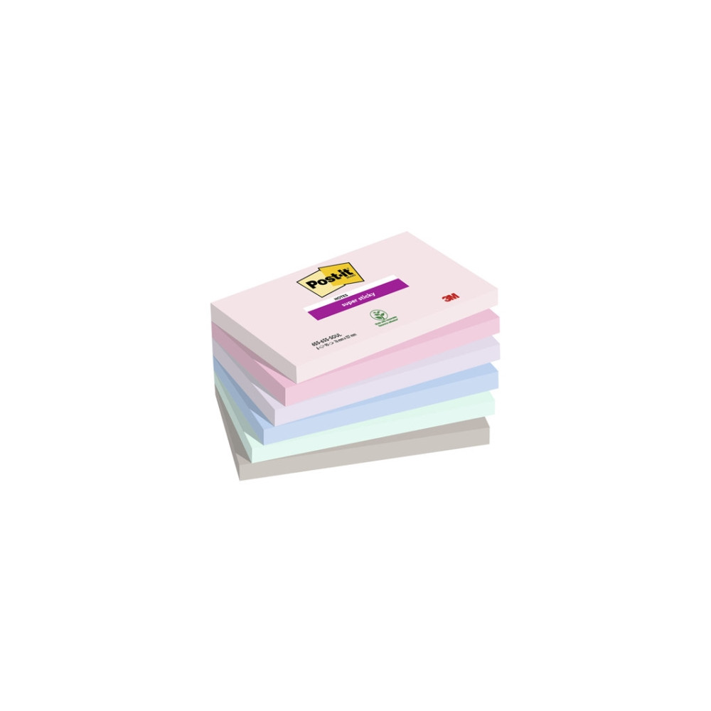 Produktbild för 3M 7100259202, Rektangel, Blå, Grön, Grå, Rosa, Violett, pap...