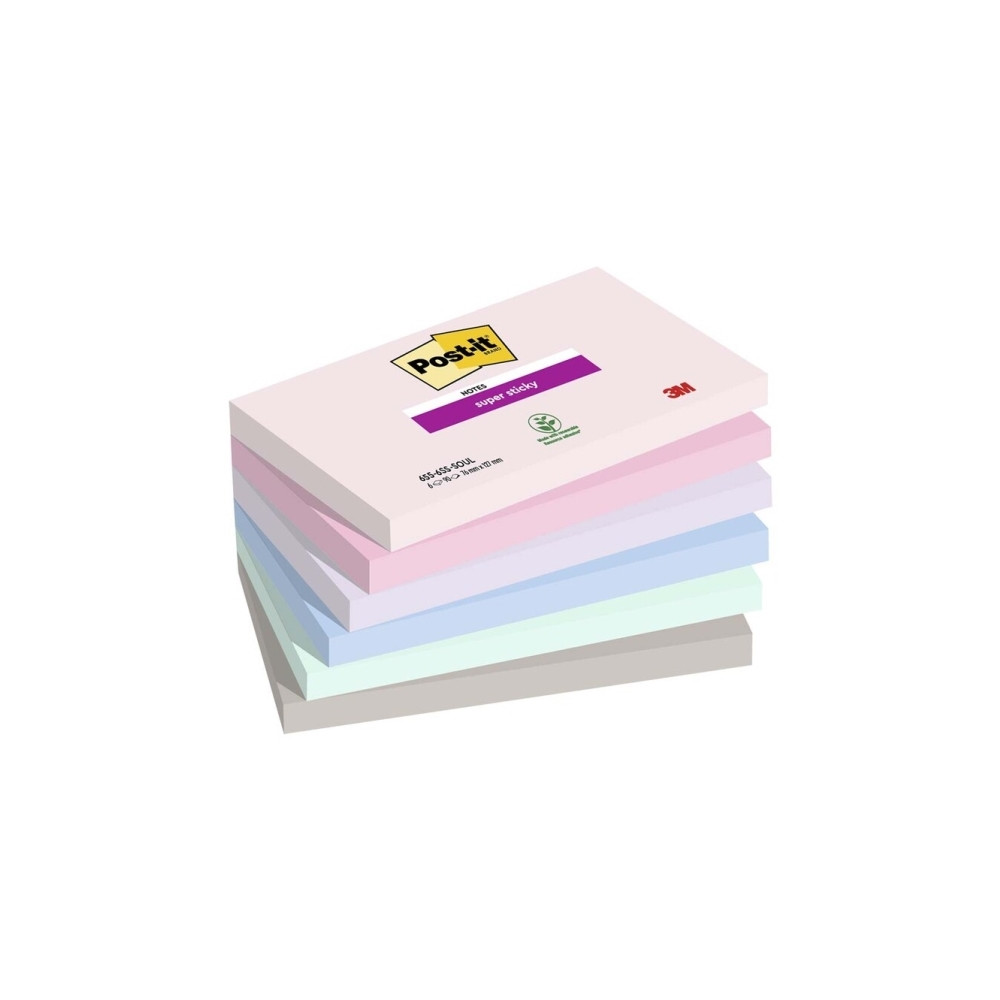 Produktbild för 3M 7100259202, Rektangel, Blå, Grön, Grå, Rosa, Violett, pap...