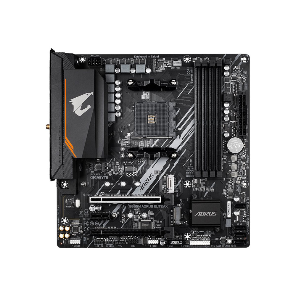 Produktbild för AORUS B550M ELITE AX - 1.3 - moderkort - micro ATX - Socket AM4 - AMD B550