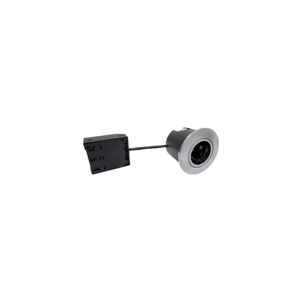 Produktbild för NORDTRONIC Quick Install G2, GU10, rund, borstad aluminium,...