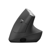 Produktbild för Logitech MX Vertical - vertikal mus - USB, Bluetooth, 2.4 GHz - grafit