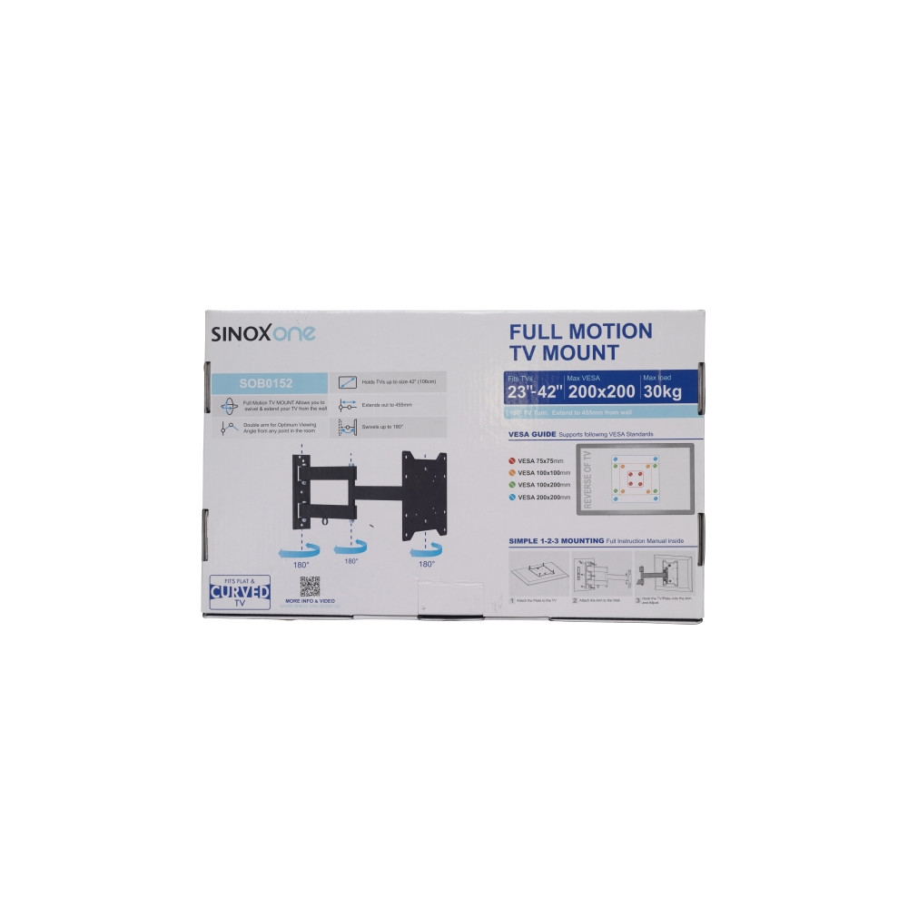 Produktbild för Sinox One SOB0152 monteringssats - för platt panel - svart