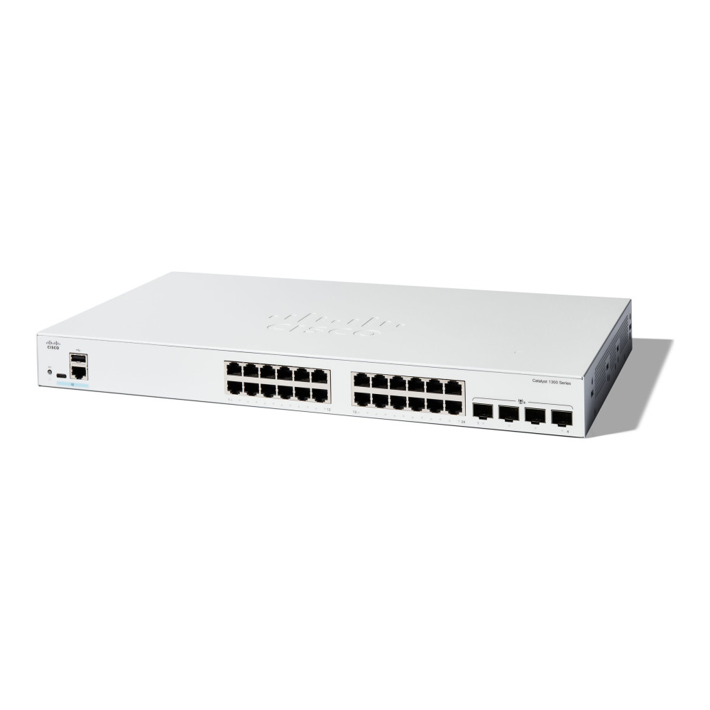Produktbild för Cisco Catalyst 1300-24T-4X - switch - 24 portar - Administrerad - rackmonterbar