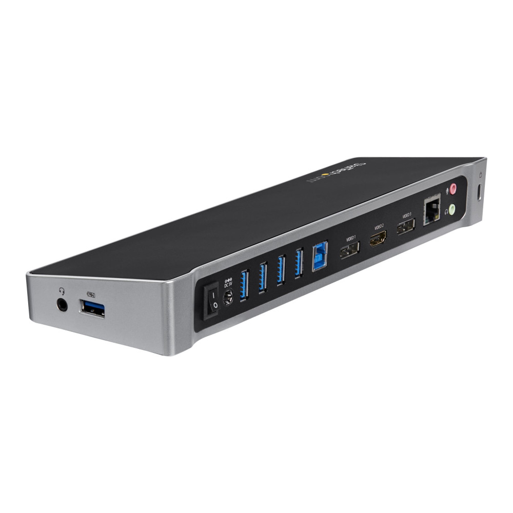 Produktbild för Startech USB 3.0-dockningsstation för trippelskärmar - 1x HDMI - 2x DisplayPort - dockningsstation - USB - 1GbE
