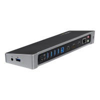 Produktbild för Startech USB 3.0-dockningsstation för trippelskärmar - 1x HDMI - 2x DisplayPort - dockningsstation - USB - 1GbE