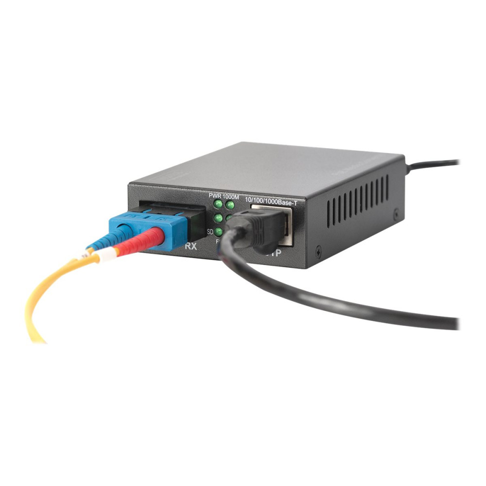 Produktbild för DIGITUS Professional DN-82160 - fibermediekonverterare - 1GbE, 10Mb LAN, 100Mb LAN