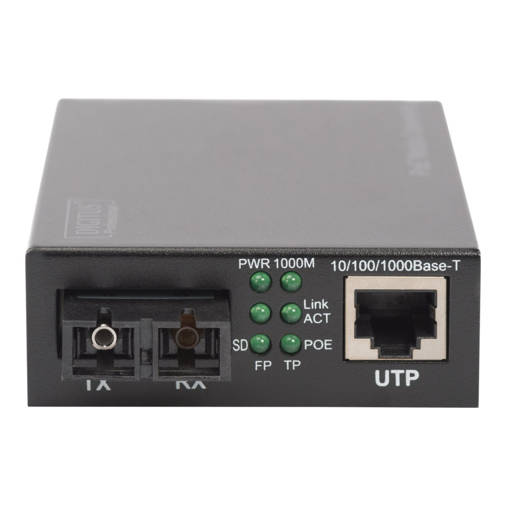 Produktbild för DIGITUS Professional DN-82160 - fibermediekonverterare - 1GbE, 10Mb LAN, 100Mb LAN