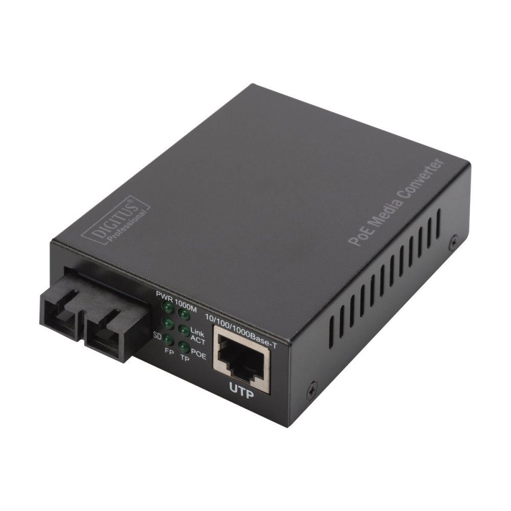 Produktbild för DIGITUS Professional DN-82160 - fibermediekonverterare - 1GbE, 10Mb LAN, 100Mb LAN