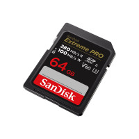 Produktbild för SanDisk Extreme PRO - flash-minneskort - 64 GB - SDXC UHS-II