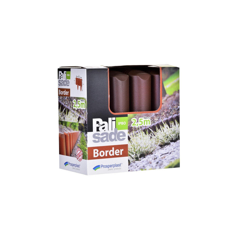 Produktbild för Prosperplast trädgårdskant Palisad Border 2500 x 228/130 mm...