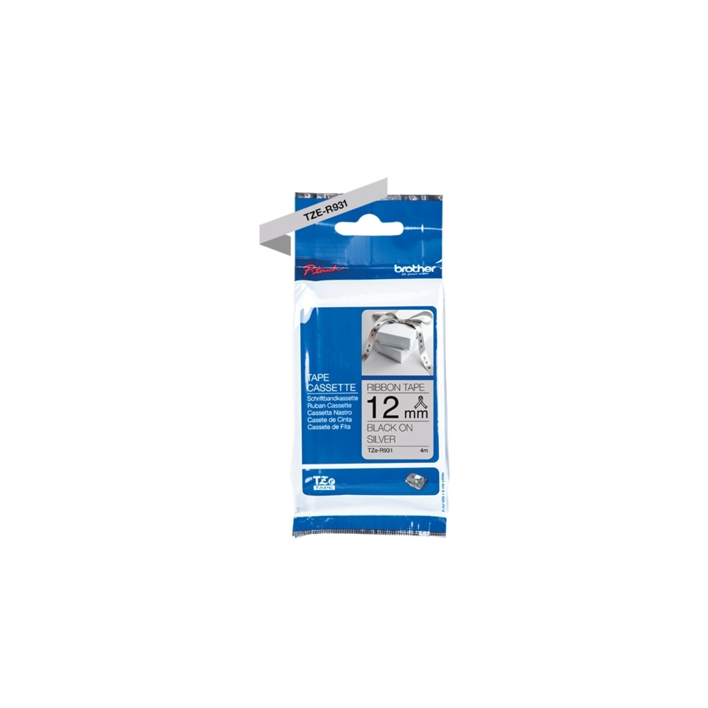 Produktbild för Brother TZe-R931 - bandtejp - satin - 1 kassett(er) - Rulle (1,2 cm x 4 m)