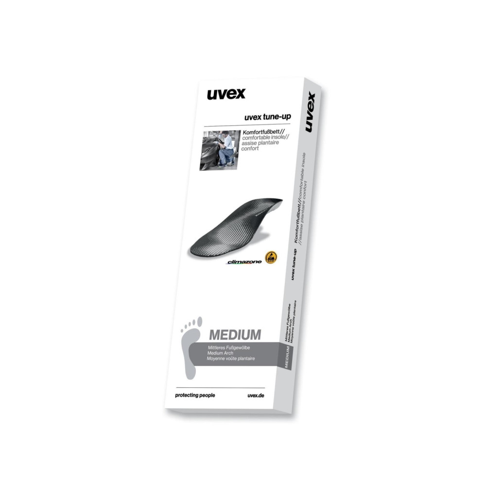 Produktbild för Uvex 95282, Unisex, Vuxen, ESD-innersula, Svart, Grå, Handtv...