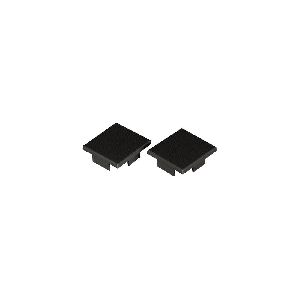Produktbild för Ändstycke Art High svart 2 st för E-7504027 profil Art High...