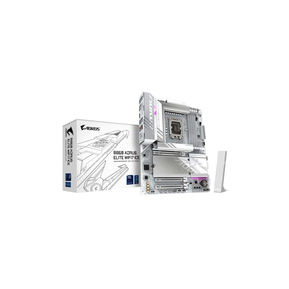 Produktbild för AORUS B860 ELITE WIFI7 ICE - moderkort - ATX - LGA1851-uttag - B860