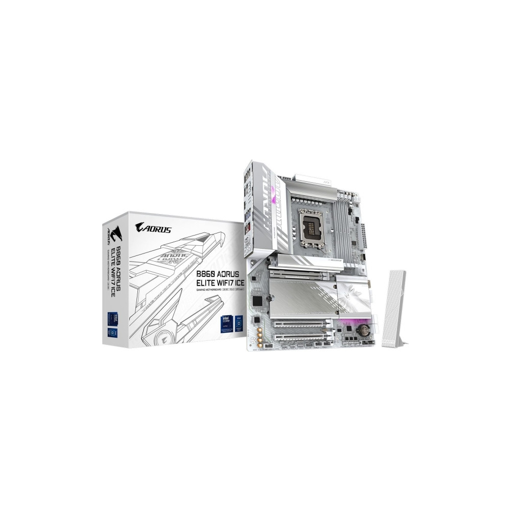 Produktbild för AORUS B860 ELITE WIFI7 ICE - moderkort - ATX - LGA1851-uttag - B860