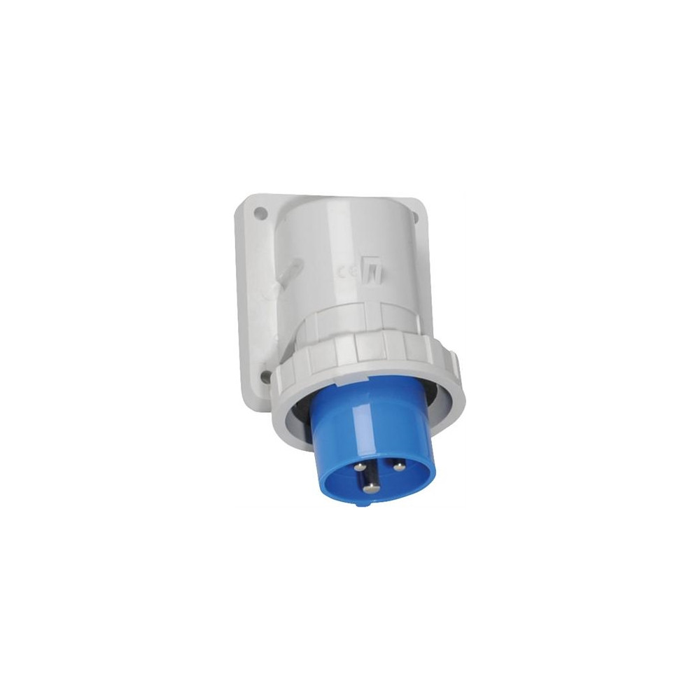 Produktbild för BALS CEE-panel infällning H6 230V 16A 3-polig IP67 blå RAL 5...