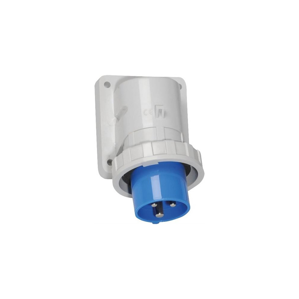 Produktbild för BALS CEE-panel infällning H6 230V 16A 3-polig IP67 blå RAL 5...