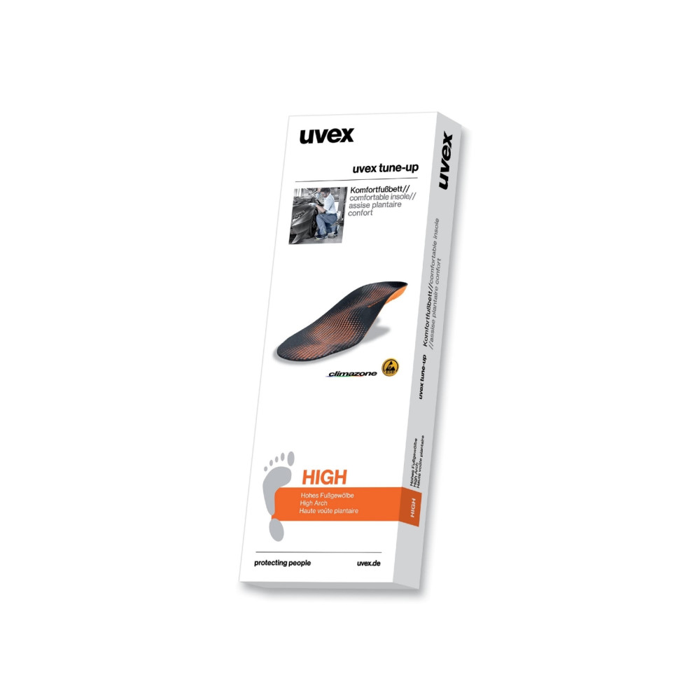 Produktbild för Uvex 95283, Vuxen, ESD-innersula, Svart, Orange, Handtvätt,...