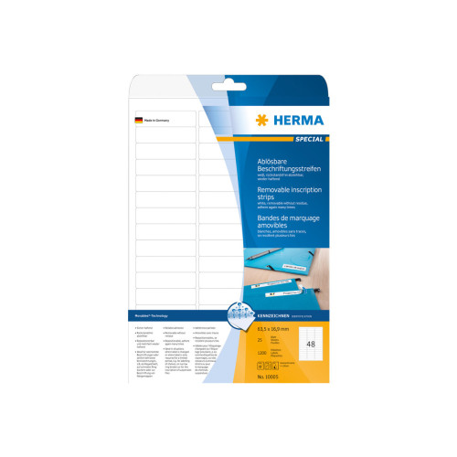 HERMA HERMA Special - etiketter - matt - 1200 etikett (er) - 63.5 x 16.9 mm