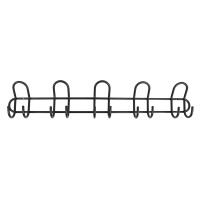Produktbild för Home&gtit® klädhängare med 5 krokar Ø8 mm x 68,5×6,5 x 13 cm...