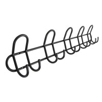 Produktbild för Home&gtit® klädhängare med 5 krokar Ø8 mm x 68,5×6,5 x 13 cm...