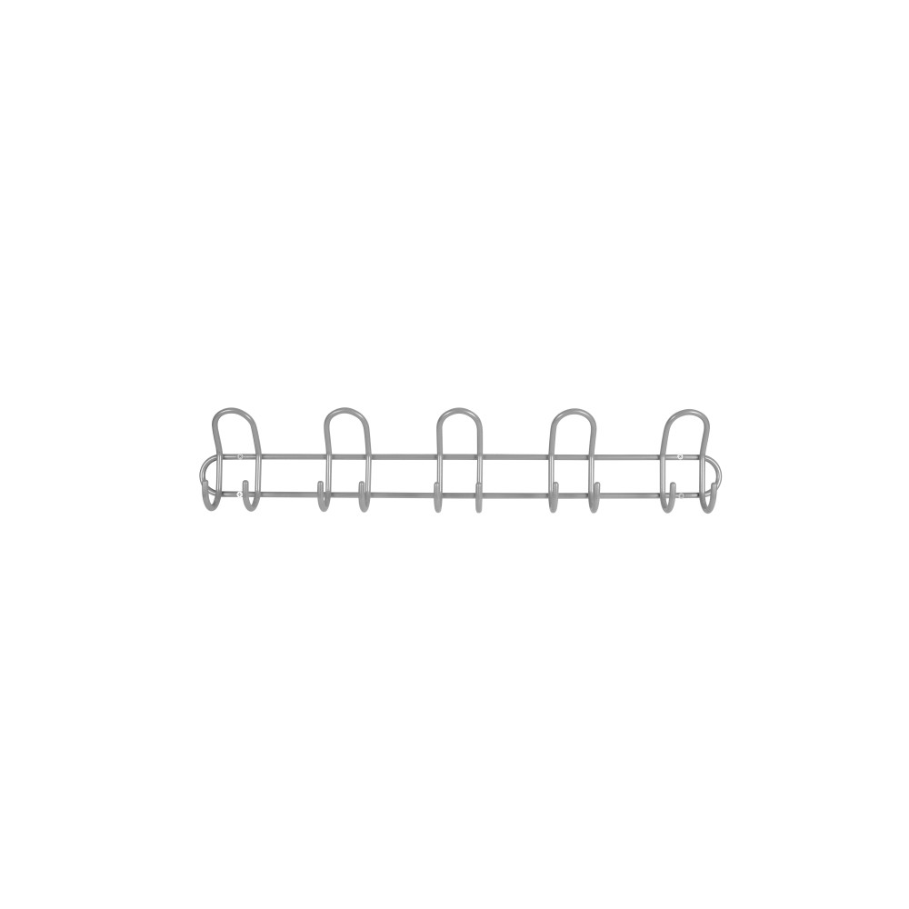 Produktbild för Home&gtit® klädhängare med 5 klädkrokar Ø8 mm x 68,5×6,5 x 1...