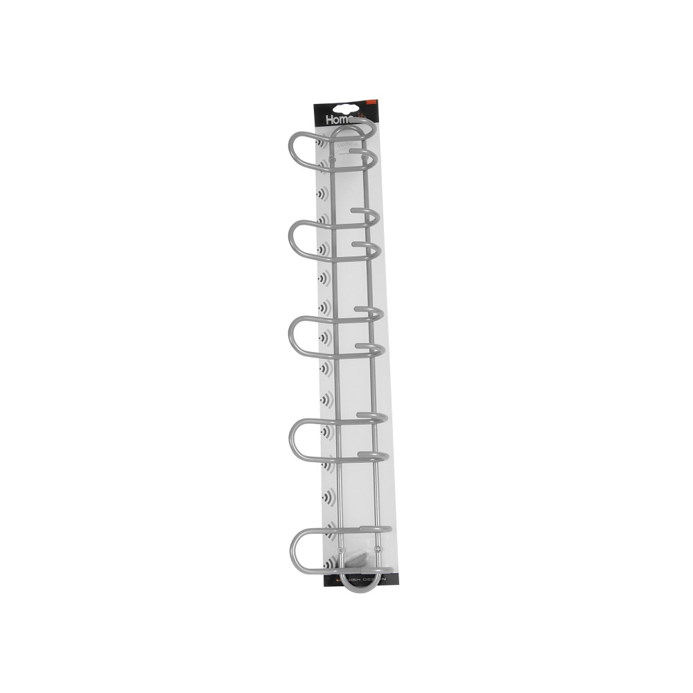 Produktbild för Home&gtit® klädhängare med 5 klädkrokar Ø8 mm x 68,5×6,5 x 1...