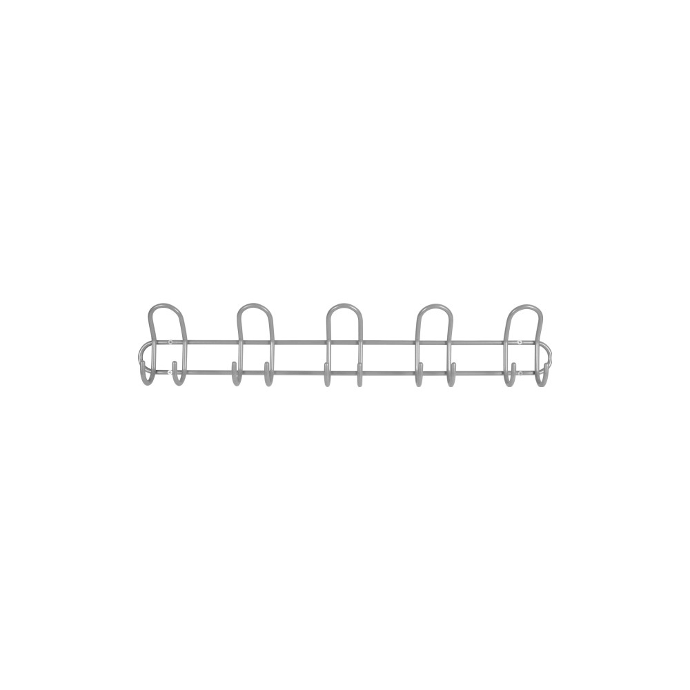 Produktbild för Home&gtit® klädhängare med 5 klädkrokar Ø8 mm x 68,5×6,5 x 1...