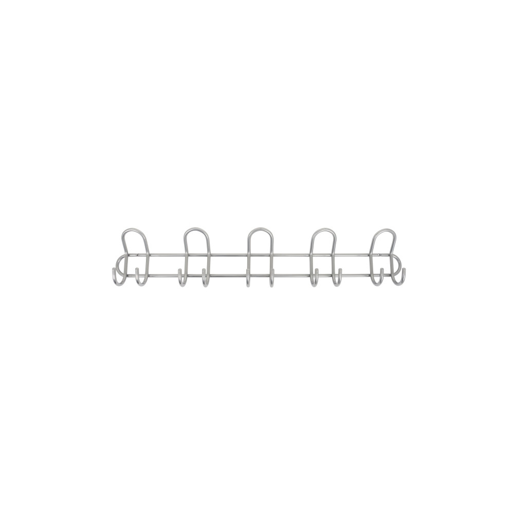 Produktbild för Home&gtit® klädhängare med 5 klädkrokar Ø8 mm x 68,5×6,5 x 1...