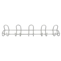 Produktbild för Home&gtit® klädhängare med 5 klädkrokar Ø8 mm x 68,5×6,5 x 1...