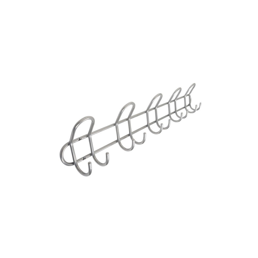 Produktbild för Home&gtit® klädhängare med 5 klädkrokar Ø8 mm x 68,5×6,5 x 1...