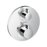 Produktbild för HG Ecostat S termostat m/avstängning+omkopplare krom HG nr....