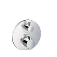 Produktbild för HG Ecostat S termostat m/avstängning+omkopplare krom HG nr....