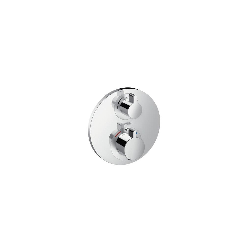 Produktbild för HG Ecostat S termostat m/avstängning+omkopplare krom HG nr....