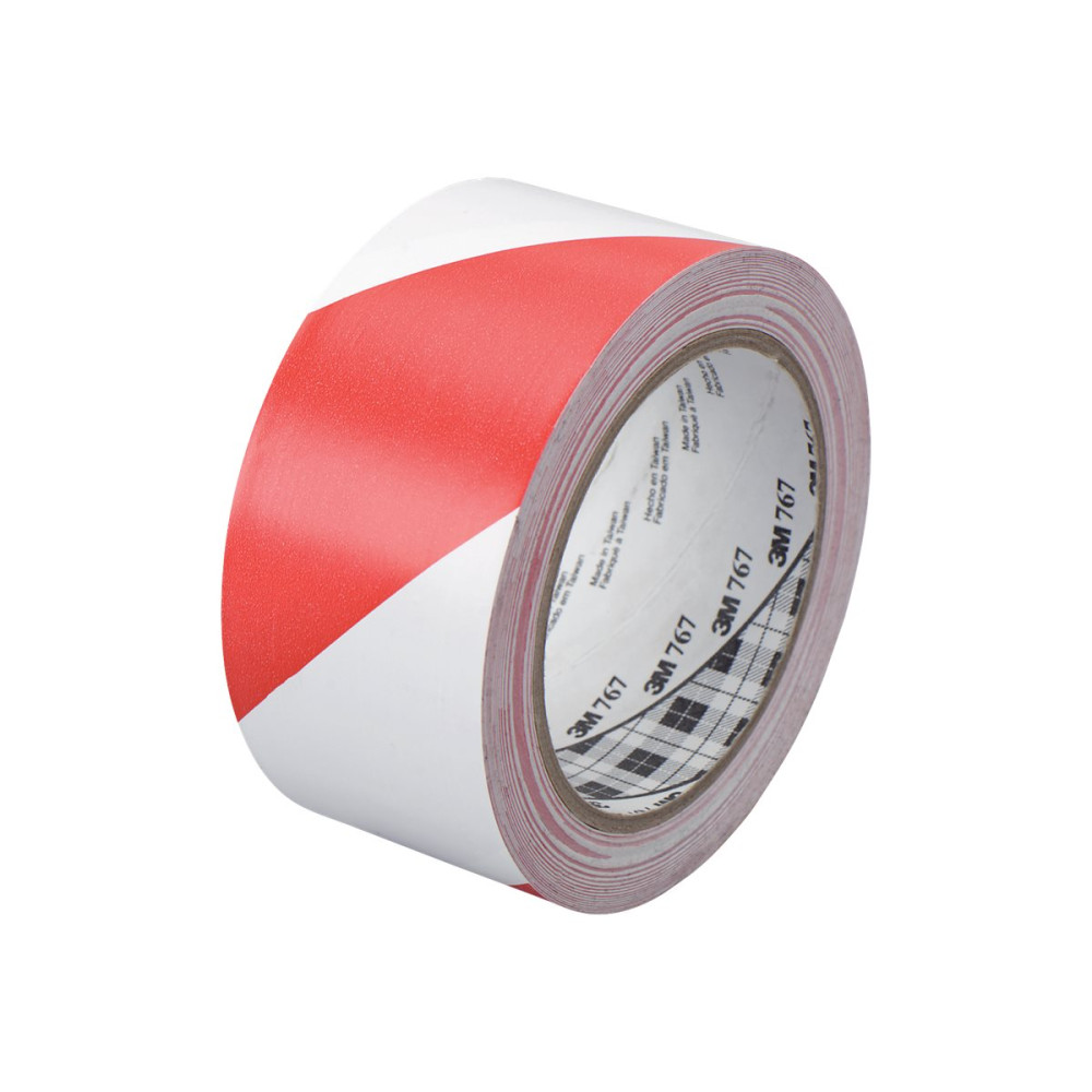 Produktbild för Scotch 767i markeringstejp - 50 mm x 33 m - röd, vit