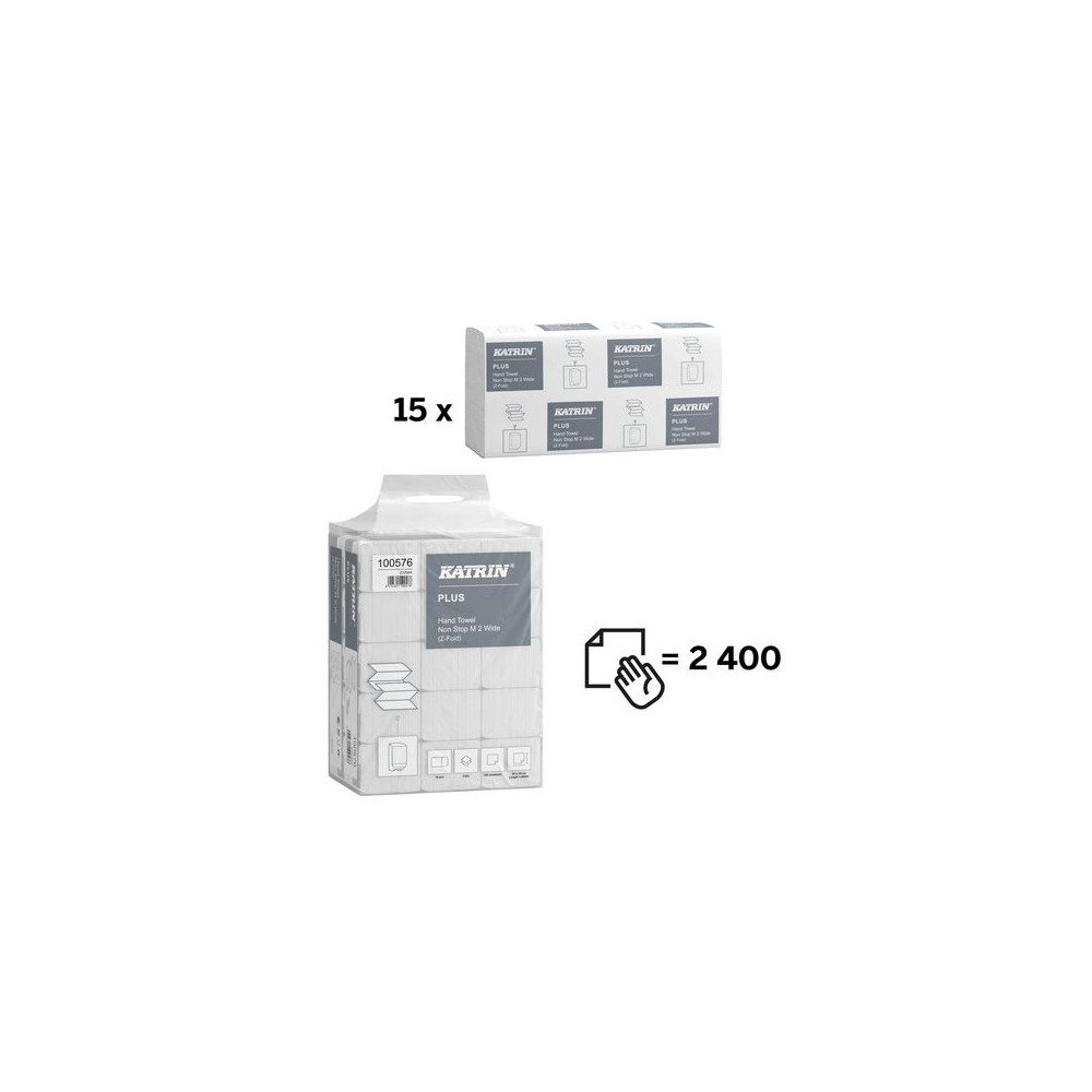 Produktbild för Handduk KATRIN Plus NS M2 Z Wide 2400/fp