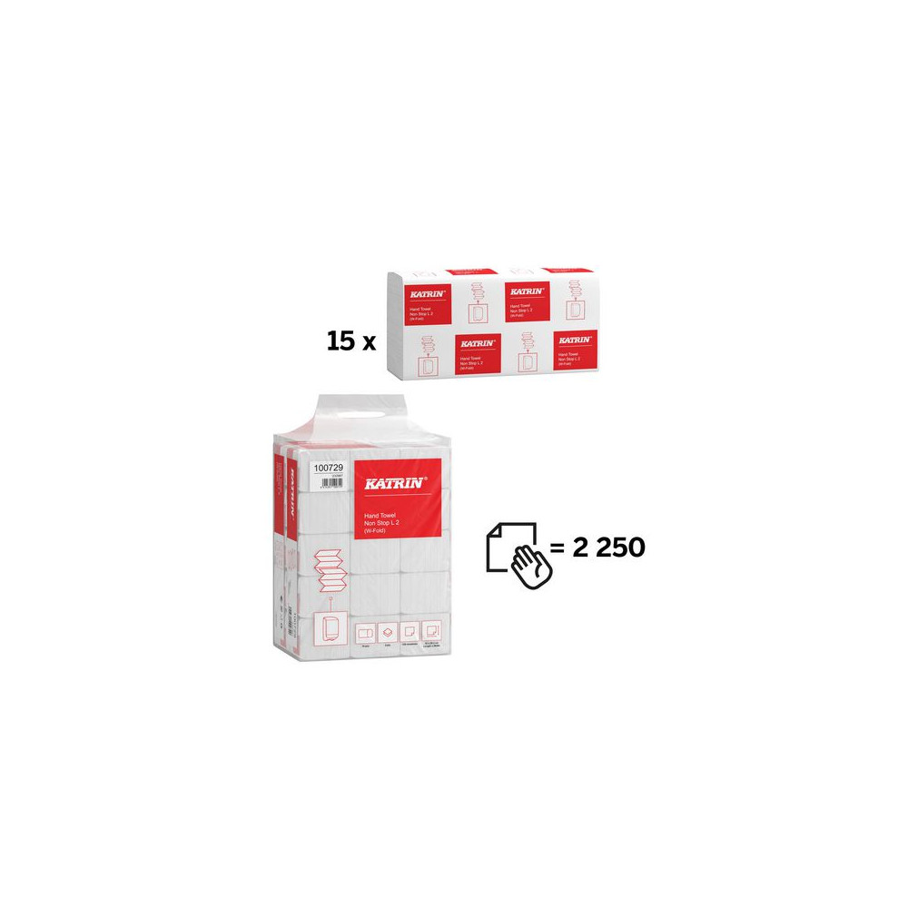 Produktbild för Handduk KATRIN NonStop L2 W 2250/fp
