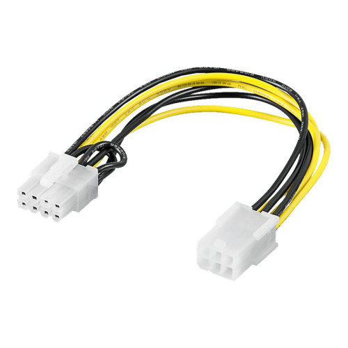 Goobay goobay - strömkabel - 8-stifts PCIe-ström till 6-stifts PCIe-ström - 19.5 cm