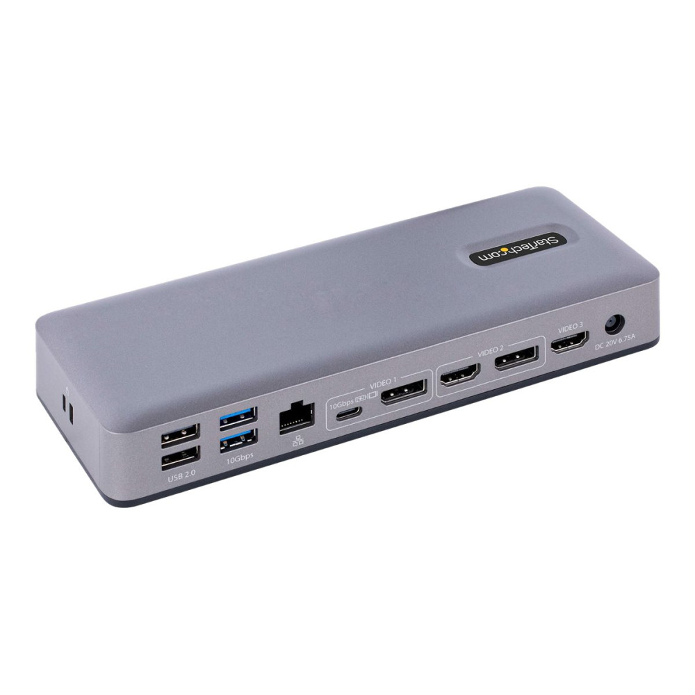 Produktbild för StarTech.com USB-C Docking Station - Multi Monitor HDMI/DP/DP Alt Mode USB-C Dock - 3x 4K30 / 2x 4K60 - 7-Port USB Hub - 60W Power Delivery - GbE - 3.5mm Audio - Works With Chromebook certified - dockningsstation - USB-C / Thunderbolt 3 / Thunderbolt 4 - 