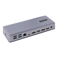 Produktbild för StarTech.com USB-C Docking Station - Multi Monitor HDMI/DP/DP Alt Mode USB-C Dock - 3x 4K30 / 2x 4K60 - 7-Port USB Hub - 60W Power Delivery - GbE - 3.5mm Audio - Works With Chromebook certified - dockningsstation - USB-C / Thunderbolt 3 / Thunderbolt 4 - 