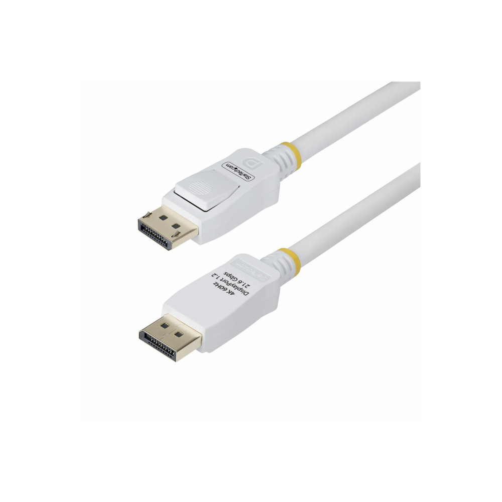 Produktbild för StarTech.com 10ft White VESA Certified DisplayPort 1.2 Cable with Latches - DisplayPort-kabel - DisplayPort till DisplayPort - 3 m