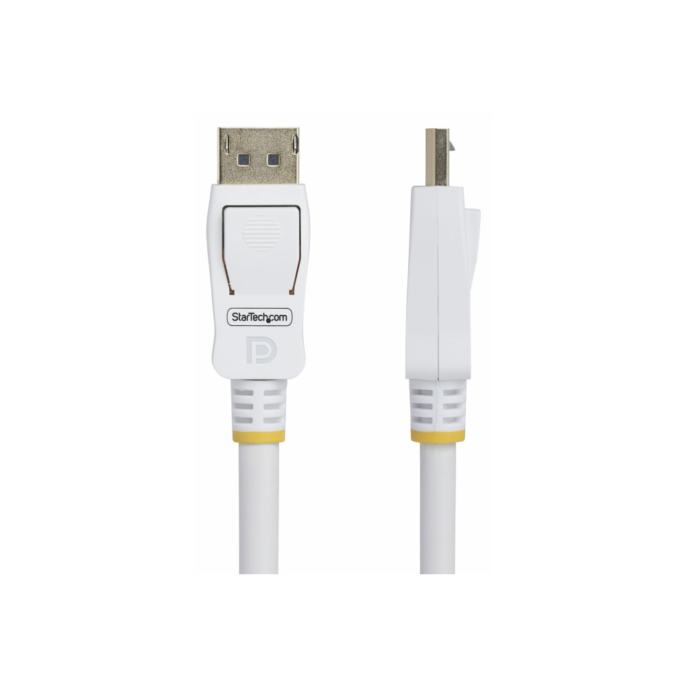 Produktbild för StarTech.com 10ft White VESA Certified DisplayPort 1.2 Cable with Latches - DisplayPort-kabel - DisplayPort till DisplayPort - 3 m