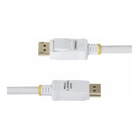 Produktbild för StarTech.com 10ft White VESA Certified DisplayPort 1.2 Cable with Latches - DisplayPort-kabel - DisplayPort till DisplayPort - 3 m
