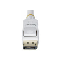 Produktbild för StarTech.com 10ft White VESA Certified DisplayPort 1.2 Cable with Latches - DisplayPort-kabel - DisplayPort till DisplayPort - 3 m