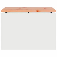 Produktbild för Trädgårdsbänk Vit 60 x 40 x 43 cm Stål