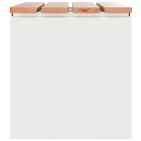 Produktbild för Trädgårdsbänk Vit 60 x 40 x 43 cm Stål
