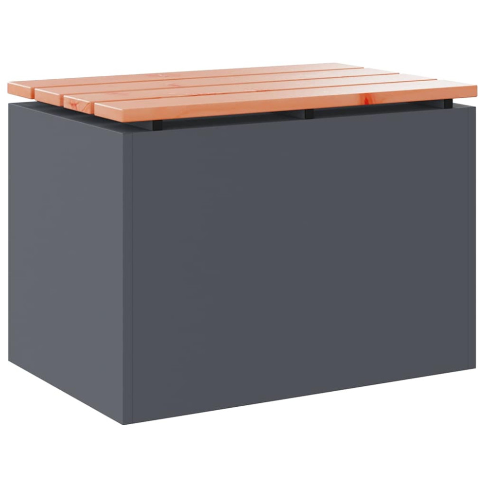 Produktbild för Trädgårdsbänk 1-Antal sittplatser 60 x 40 x 43 cm Stål Antracit